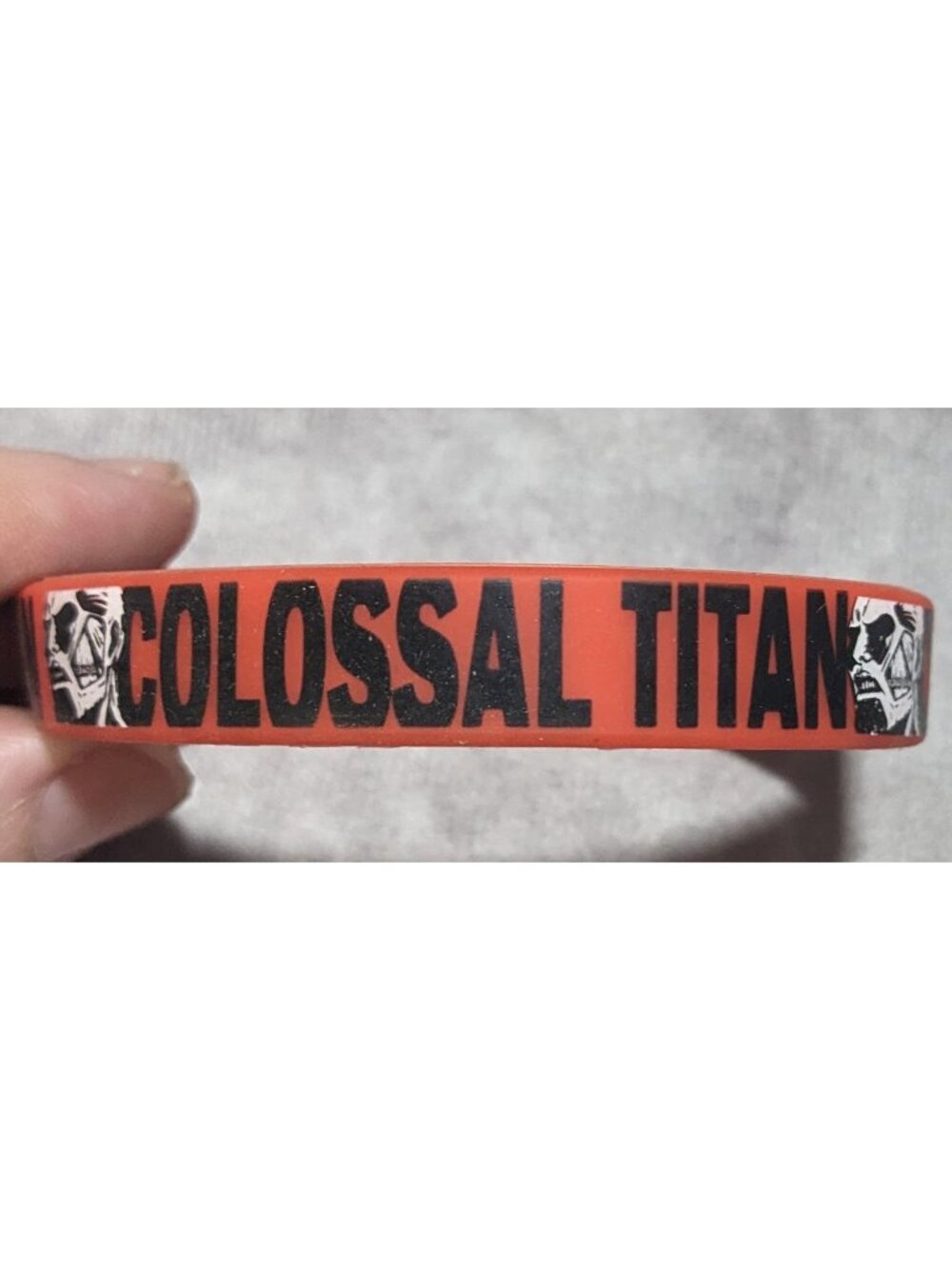 Anime Otaku Attack on Titan Colossal Titan Red Rubber Wristband Bracelet
